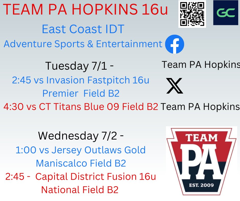 Team PA Hopkins (@tpahopkins) on Twitter photo Our girls will head straight from Buffalo to New Jersey for our next tournament.
<a href="/teampafastpitch/">Team Pennsylvania Fastpitch</a> Our girls will head straight from Buffalo to New Jersey for our next tournament.
<a href="/teampafastpitch/">Team Pennsylvania Fastpitch</a>