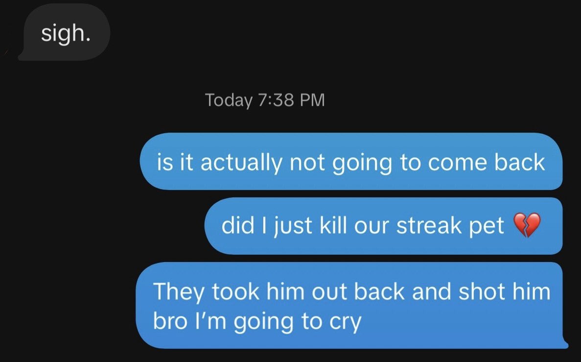 camdevluvr's tweet image. Lost a 280 day streak with someone on tiktok 💔
