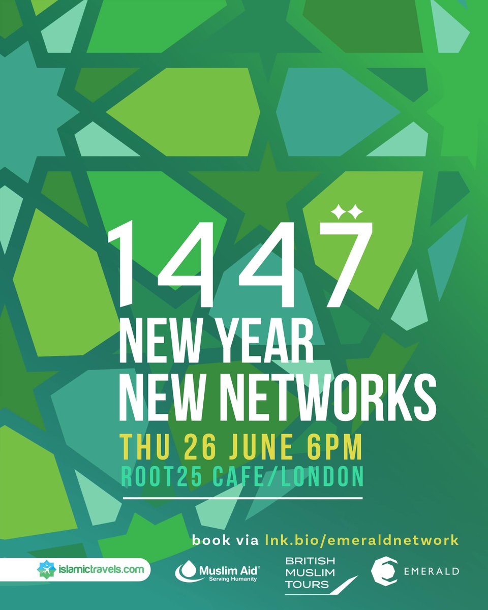 New Year, new networks ... as we enter the Islamic (Hijri) New Year 1447AH - An invitation to reflect, renew intentions and enhance connections - see you tonight? bit.ly/EN-EXPLORE