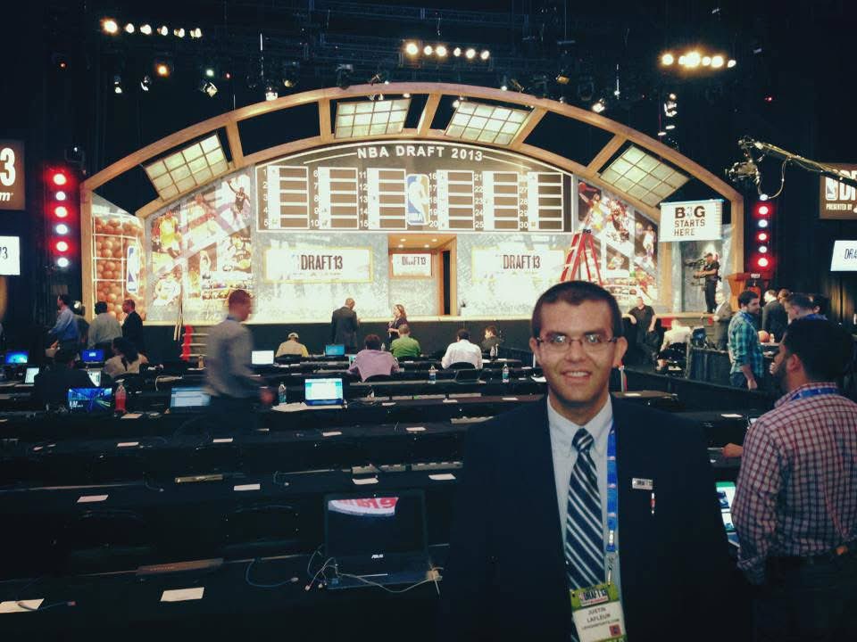 JustLafleur's tweet image. With the NBA Draft tonight, it’s always a good excuse to post this picture from me covering @CJMcCollum getting selected 10th overall by the @trailblazers in 2013!