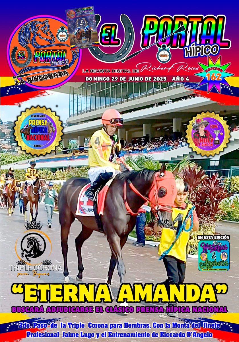 🏇🏇🚨!ATENCION¡🚨🏇🏇
REVISTA DIGITAL🏆🏆“EL PORTAL HÍPICO”🏆🏆🏇🏇Tu nueva Guía para Jugar y Ganar🏇🏇en las Carreras de Caballos a efectuarse en el Hipódromo La Rinconada🏇🏇el Domingo 29 de JUNIO de 2025…Suerte.
DESCARGALO POR AQUI: mediafire.com/file/j0e7uh63w…