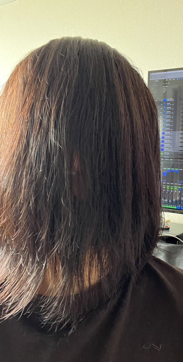 髪の毛伸ばし過ぎて迷走中（正面）