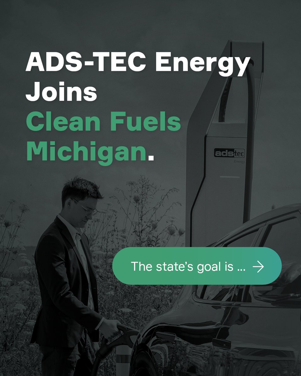 ADSTEC_Energy's tweet image. #ADSTECENERGY has joined the @CleanFuelsMI coalition to help advance clean transportation in #MI. Learn more here: cleanfuelsmichigan.org