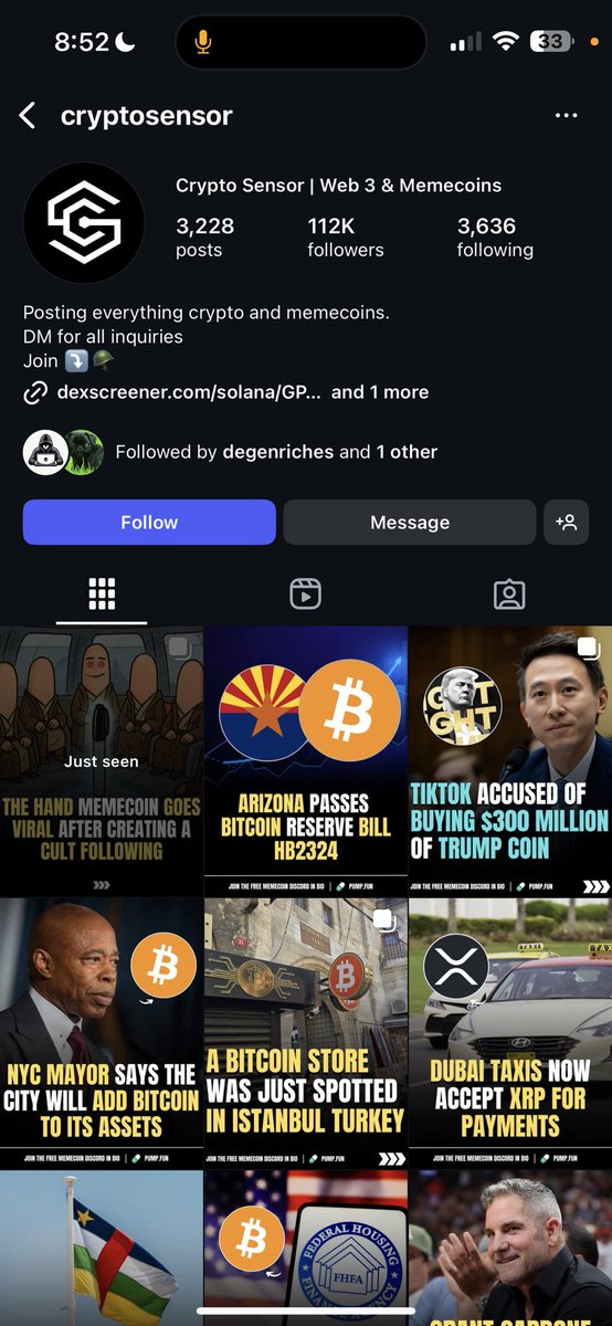 I have a bat shit vision for <a href="/CultOfHand/">The Hand</a> 

The mark will spread

We have posts live now on some of the most "normie friendly" crypto instagram accounts. 

A movement, formed by a cult, fueled by retardation 

instagram.com/p/DLWDKQYtMk0/…