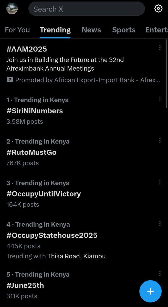 mr_radah's tweet photo. Popular hashtag #SiriNiNumbers getting over 3.5M posts...That's on another level #OccupyStatehouse2025 https://t.co/u0HaOfES1y