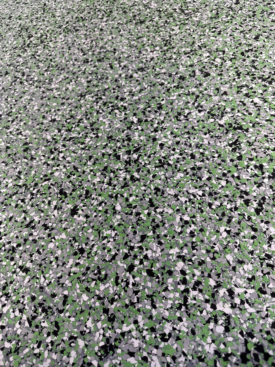 Epoxy Floor Is In 🎨 Did We Use Enough Flakes ? 😂