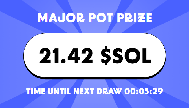 5 minutes left before the first hourly draw! 21 SOL is on the line! Who will win?

100,000 $bingo = 1 bingo card

CA: BZSPL6jFZbJAaAQBQfNTf7TN2tSJLGSs1mUWGDk2w4VZ

*You may also win in lucky 7 if you buy in the last minute before the snapshot. Good luck!