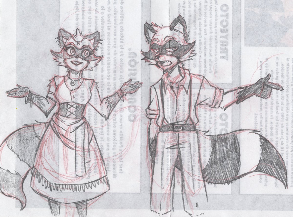 NECROSART98's tweet image. More character art and exploration: Elias, Marjane, Viktor, and Rosie.
I really like how they look in ink.
#sketch #ink #sketchbook #furry #furryartist #furryart #characterart #animation #raccoon #furryfandom #conceptart #art