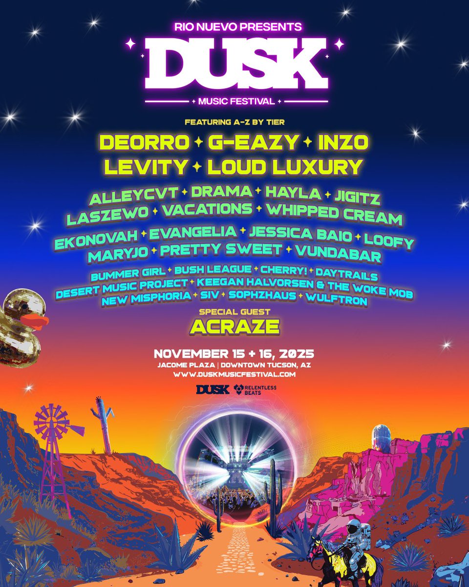 🚨GIVEAWAY: Win 2 VIP passes to DUSK 2025! 🌅🎟️ Lineup just dropped — now it’s your shot to lock it in.

 1️⃣ Follow @duskmusicfestival &amp; @relentlessbeats
 2️⃣ Like + retweet
 3️⃣ Tag 3 friends + comment “sign up for presale”

Sign up for early access now at app.hive.co/l/3xku34