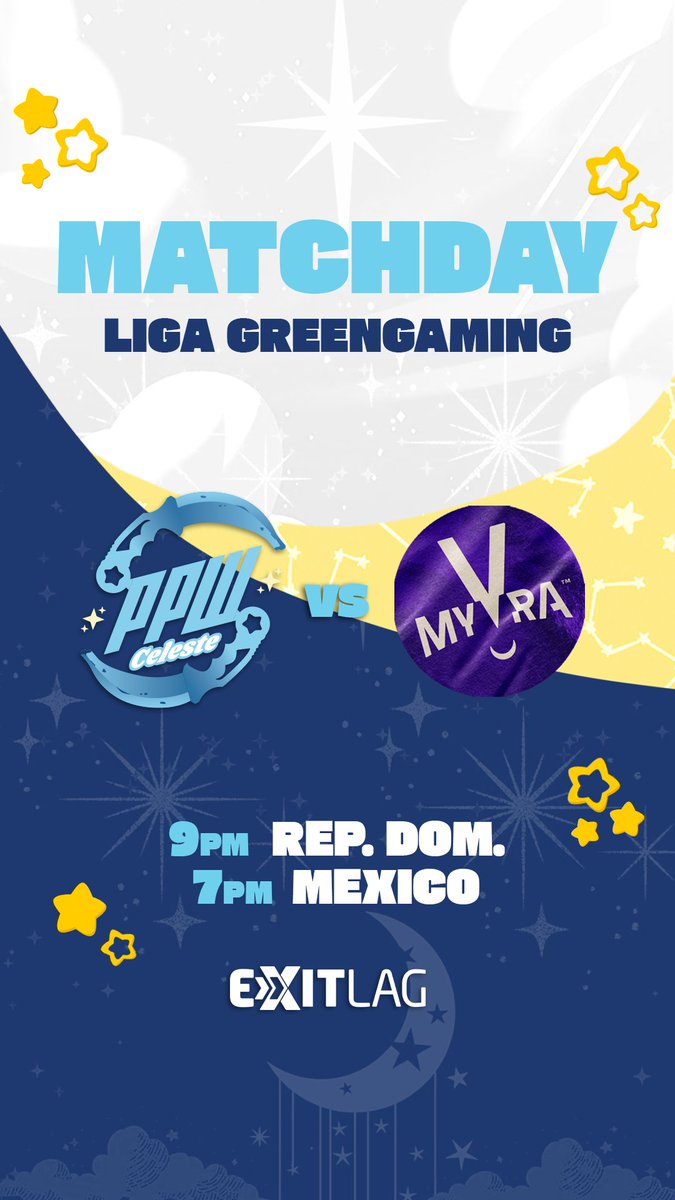 Hoy toca <a href="/LigaGreenFem/">Green Gaming 🌺</a>!

Celeste vs <a href="/Myvraesports/">MYVRA by WaveLabs</a> en el día de hoy

No se lo pierdan, pasen a ver el partido en vivo! 🌟

🕘 7PM 🇲🇽
🕘 8PM 🇨🇴
🕘 9PM 🇩🇴

🔗 twitch.tv/greengaming_tv  💙