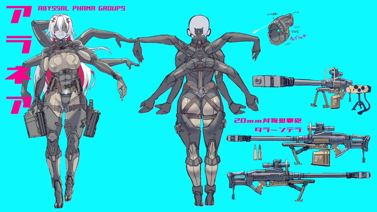あとから味方になるタイプのボスです。「アウサカシティへの進出を目論むハカタ特区の新興、アビサル製薬の専属傭兵。高負荷のインプラントを投薬な拘束によって制御しており、感情の起伏が少ないとされている」