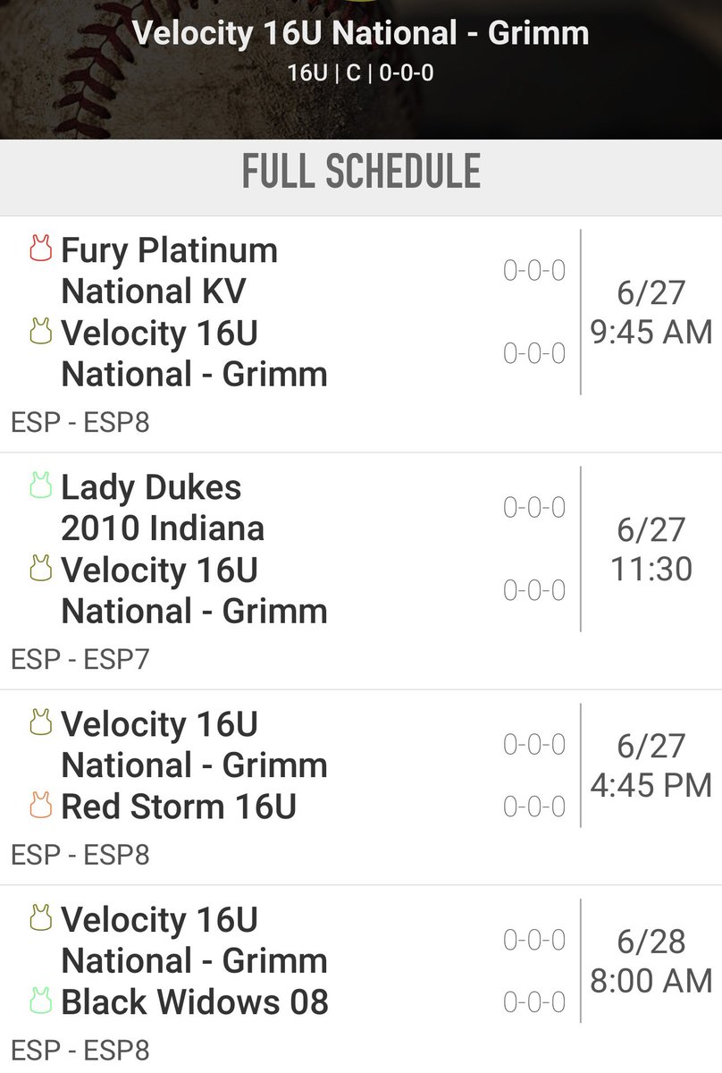 Mykenna Sturino (@msturino34) on Twitter photo Here is my schedule for this weekend in Evansville, IN for the PGF Midwest Sparkler Jam Fest! Come watch my awesome team! <a href="/Velo_16_Nat_G/">Velocity 16u National – Grimm</a> <a href="/Velo_Softball/">Velocity Softball</a> Here is my schedule for this weekend in Evansville, IN for the PGF Midwest Sparkler Jam Fest! Come watch my awesome team! <a href="/Velo_16_Nat_G/">Velocity 16u National – Grimm</a> <a href="/Velo_Softball/">Velocity Softball</a>