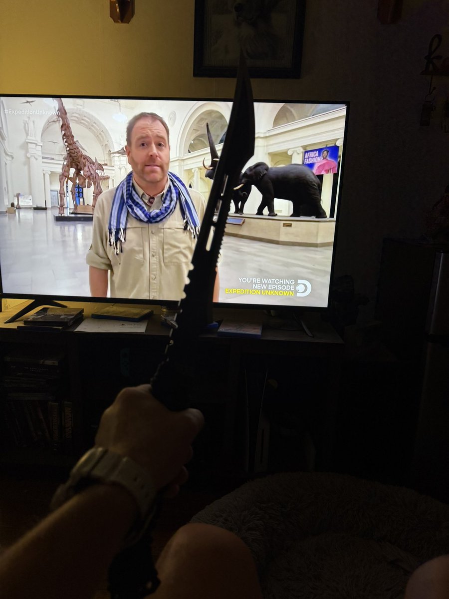 If you were going to wield a sword, while watching Expedition Unknown, you’d wear a $20 Casio from Walmart.