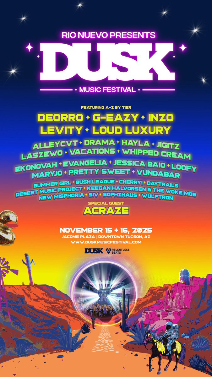 Finally get to make it to my first <a href="/dusktucson/">DUSK Music Festival</a> 🥲