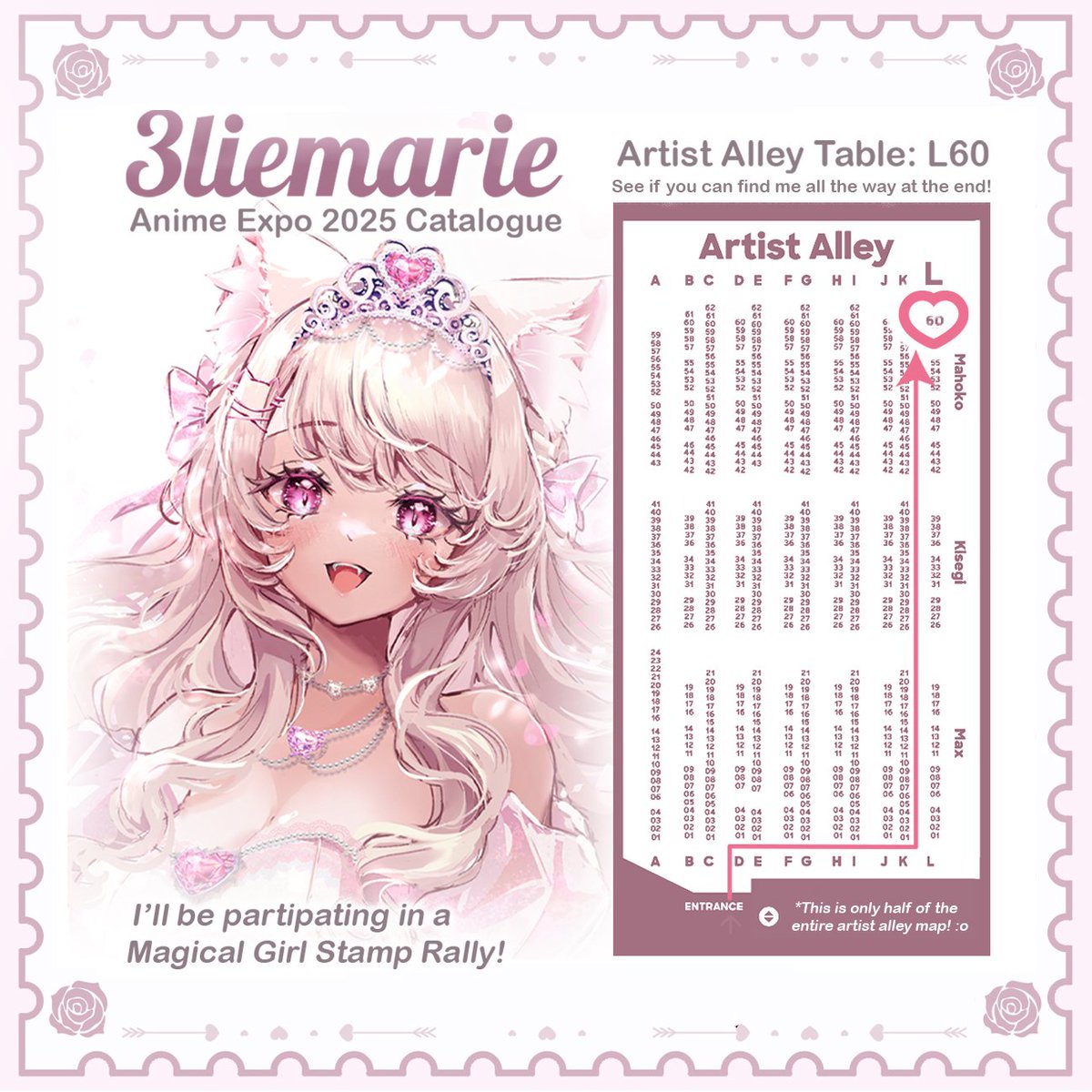 3lieMarie's tweet photo. I will be at Anime Expo Artist Alley next week! Table L60 💖 https://t.co/lkzd0CyqsE