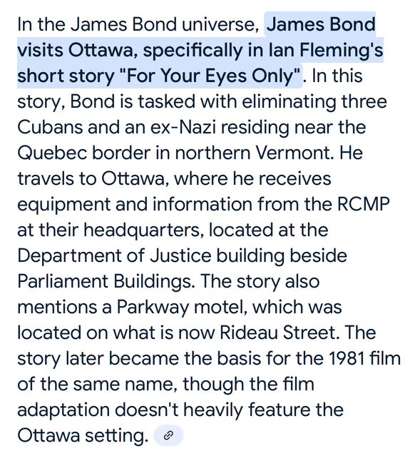 We need a Denis Villeneuve remake of For Your Eyes Only that doesn't erase the CanCon of the original Fleming book and features Bond eliminating Cubans and an ex-Nazi on the Quebec border
