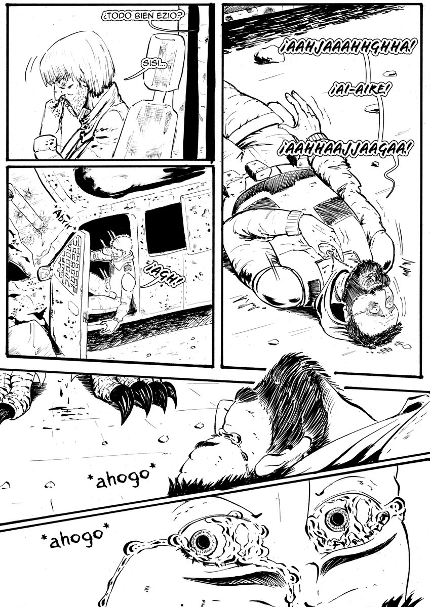 JaniceQuinteros's tweet photo. "36 Días - capitulo 01"                  
Pag: 66-69  
IG: janice_qw      
#36dias #if #tinta #plumilla #guerra #ink #nib #blackandwhite #war #apocalypse #drawing #ilustration #zombie #ペン先 #インク https://t.co/qYunE4cpeh