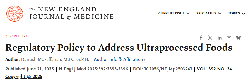 Joseph Marine (@drjmarine) on Twitter photo Interesting perspective on regulatory approach to the problem of ultra-processed food. Lots of challenges in store. More experts should weigh in. #MAHA <a href="/DrMakaryFDA/">Dr. Marty Makary</a>
Regulatory Policy to Address Ultraprocessed Foods | New England Journal of Medicine nejm.org/doi/full/10.10… Interesting perspective on regulatory approach to the problem of ultra-processed food. Lots of challenges in store. More experts should weigh in. #MAHA <a href="/DrMakaryFDA/">Dr. Marty Makary</a>
Regulatory Policy to Address Ultraprocessed Foods | New England Journal of Medicine nejm.org/doi/full/10.10…