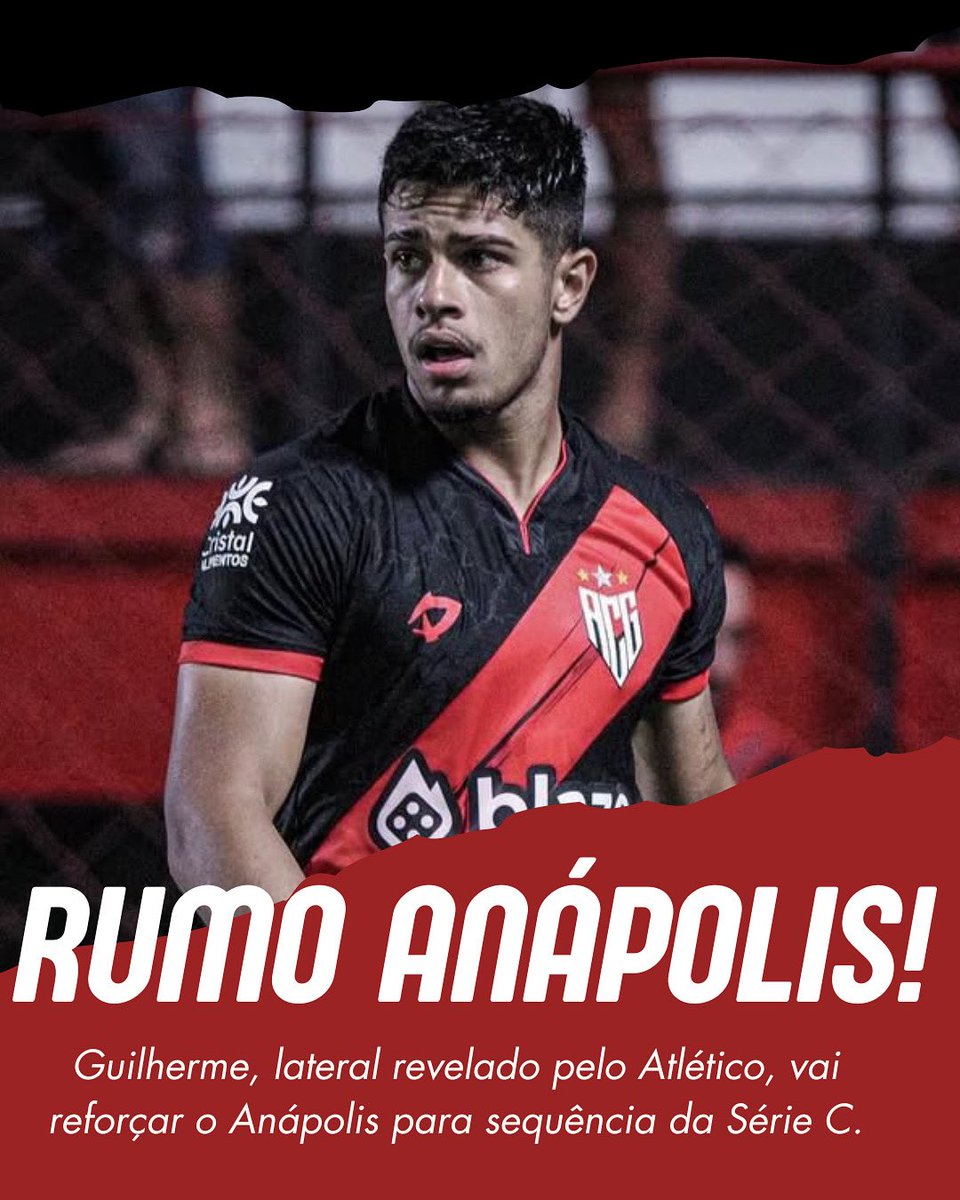eodragas's tweet photo. ⚫🔴 Ex-Atlético, Guilherme acerta com o Anápolis!

O lateral de 22 anos rescindiu com o Dragão e vai reforçar o Anápolis na Série C 🐉

📅 Estreia pode ser no sábado (28), contra o São Bernardo, fora de casa. https://t.co/mum430Ni46