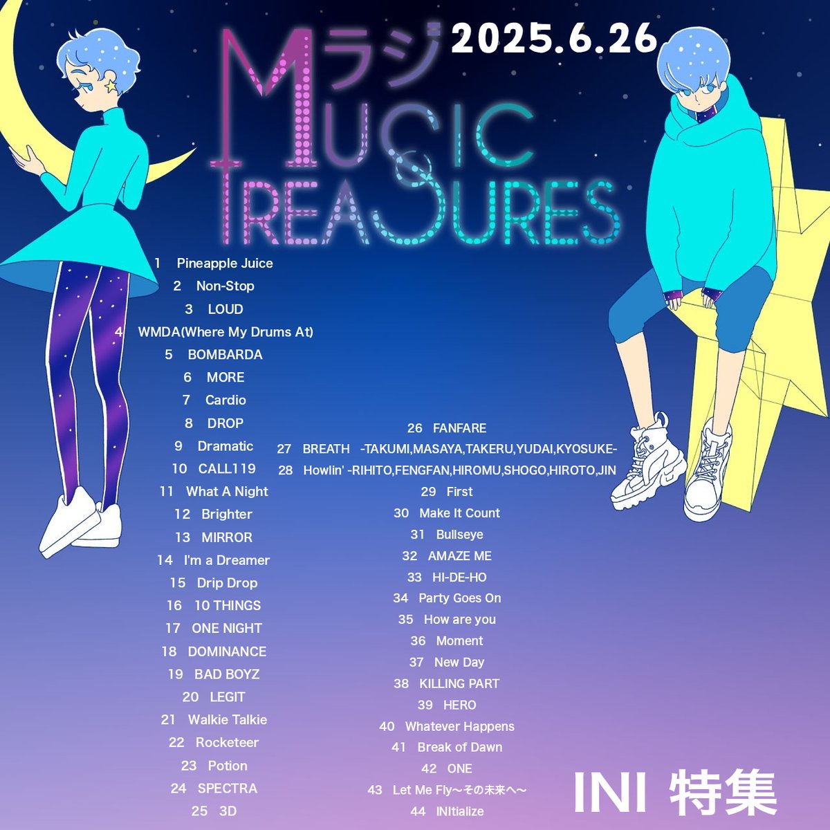 🐉👾🧸🤓🐹

#ミュートレ #INI 特集

🕊✨🐶👼🏻🌊😎

#後藤威尊 さん
#佐野雄大 さんがお互いに言いたいこと
ナイトルーティンは…などトークも🤍🩷

発売中の🆕アルバム
「THE ORIGIN」から全曲OA♪
1⃣radiko.jp/share/?sid=MBS…
2⃣radiko.jp/share/?sid=MBS…
3⃣radiko.jp/share/?sid=MBS…

#INI_THE_ORIGIN