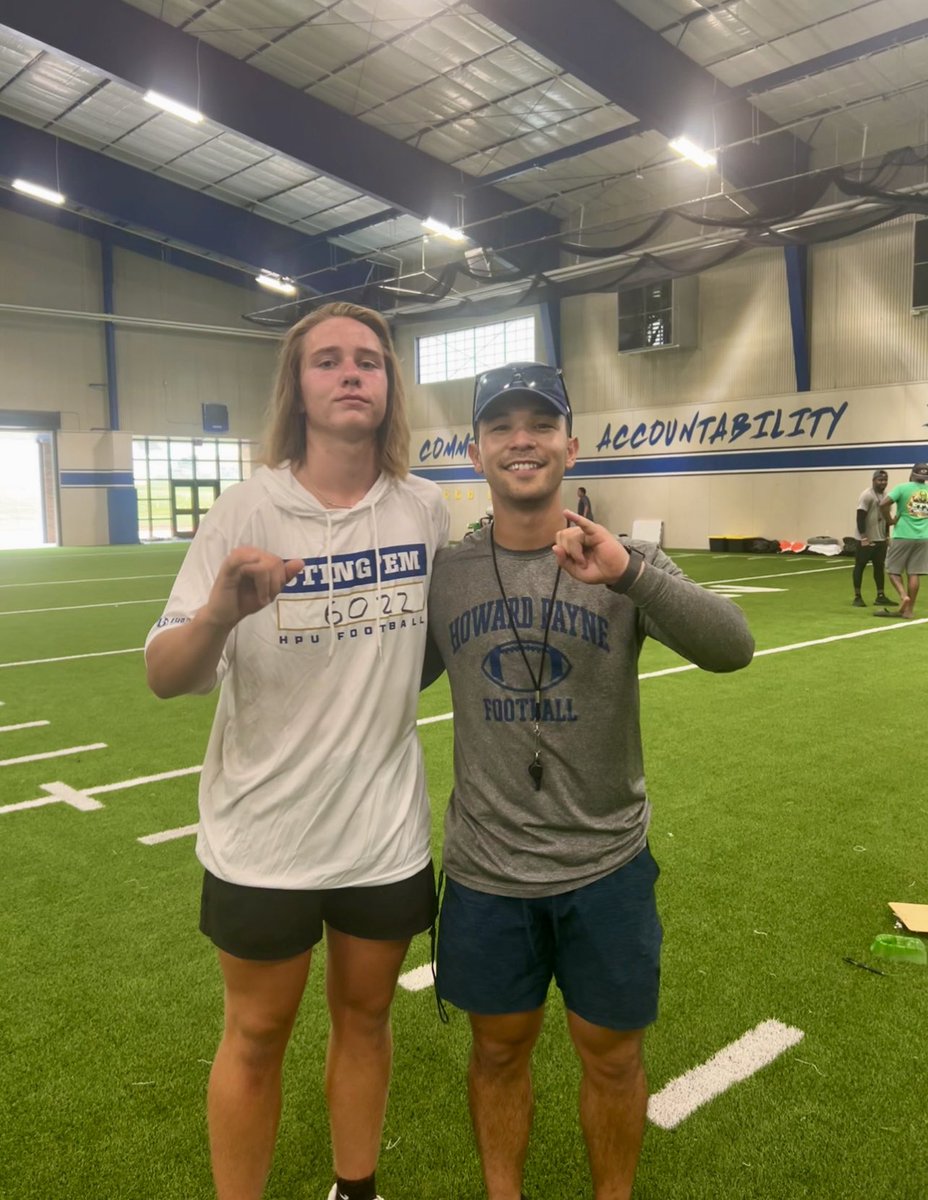 Elijah Deen~2026 (@elijahdeen12) on Twitter photo After a strong camp and conversation with <a href="/CoachFujiwara/">Coach Fujiwara</a>, I’m blessed to have earned an offer to play football at <a href="/HPUFootball/">Howard Payne University Football</a>!
<a href="/PKA_TX/">Performance Kicking</a> <a href="/coachBrian_Egan/">Brian Egan</a> After a strong camp and conversation with <a href="/CoachFujiwara/">Coach Fujiwara</a>, I’m blessed to have earned an offer to play football at <a href="/HPUFootball/">Howard Payne University Football</a>!
<a href="/PKA_TX/">Performance Kicking</a> <a href="/coachBrian_Egan/">Brian Egan</a>