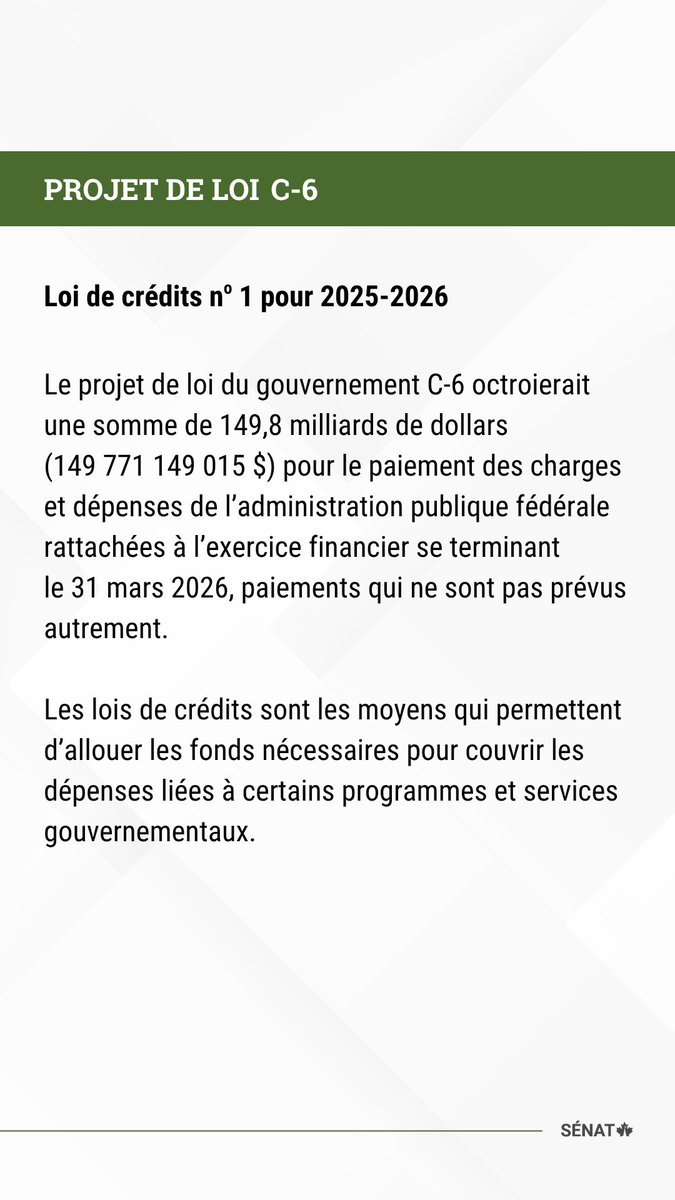 Le projet de loi #C6 a été adopté en deuxième lecture au Sénat : ow.ly/e5eg50WgfPh

#SenCA #PolCan