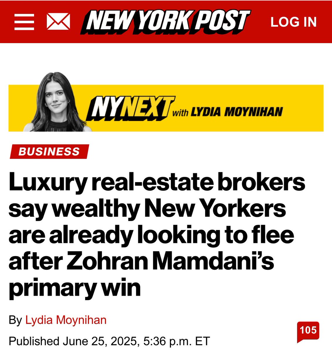 Assemblyman Ari Brown (@assemblymanarib) on Twitter photo NYC just picked a socialist. Buyers are backing out, businesses want out, and people are fleeing. No wonder NY leads the nation in outward migration. Let NYC be its own state—leave the rest of us alone. <a href="/realDonaldTrump/">Donald J. Trump</a> <a href="/CurtisSliwa/">Curtis Sliwa</a> <a href="/sidrosenberg/">Sid Rosenberg</a> NYC just picked a socialist. Buyers are backing out, businesses want out, and people are fleeing. No wonder NY leads the nation in outward migration. Let NYC be its own state—leave the rest of us alone. <a href="/realDonaldTrump/">Donald J. Trump</a> <a href="/CurtisSliwa/">Curtis Sliwa</a> <a href="/sidrosenberg/">Sid Rosenberg</a>