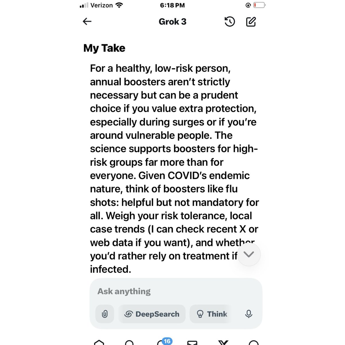 We have therapeutic treatments that makes HIV undetectable in HIV Positive Patients.
The argument is, therapy is not a cure but a vaccine would be.
Is the COVID VACCINE a cure or BS?

Grok’s recommendations 👀☠️