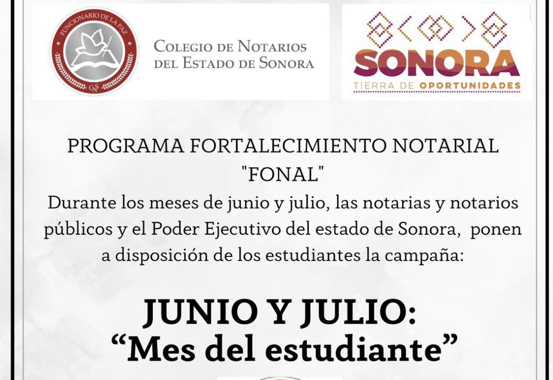 Notarios de Sonora / Colegio de Notarios de Sonora tweet media