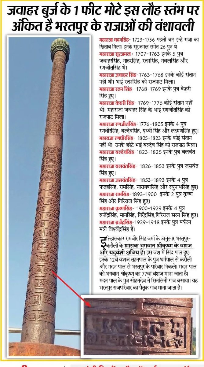 सत्य को कभी छुपाया नहीं जा सकता।
महाराजा सूरजमल का परिवार करौली राजवंश के राजपूतों से निकला है और वह श्री कृष्ण के वंशज जादौन राजपूत है।
अब थेलीवाल और उसके चमचों का क्या हाल होगा??