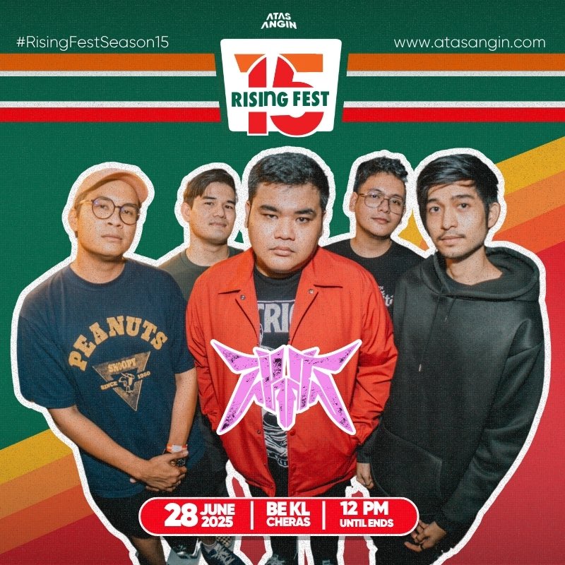 This weekend my band <a href="/KamiAkta/">AKTA</a> will be performing at <a href="/_atasangin/">Atas Angin MY</a>  : Rising Fest 15 di BEKL! 

I’m giving out 5 tickets for anyone who wants to join us. Just DM me if you’re interested! 

Ya’ll can also purchase tikets here

atasangin.com/products/risin…

Jumpa disana!