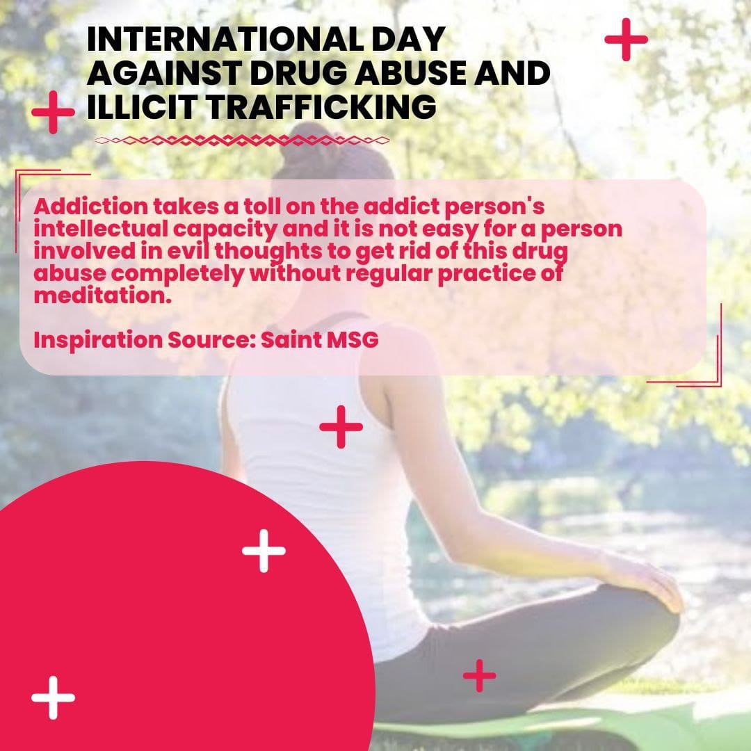SimranC151224's tweet photo. One can't  imagine the pain of those parents whose children ruin their lives by indulging in drugs.Blessed is Saint MSG whose DEPTH campaign helped millions of people quit addiction &amp; gave a new life to people.#InternationalDayAgainstDrugAbuse
#WorldDrugDay
#WorldDrugDay2025 https://t.co/r8G0kAi0yh