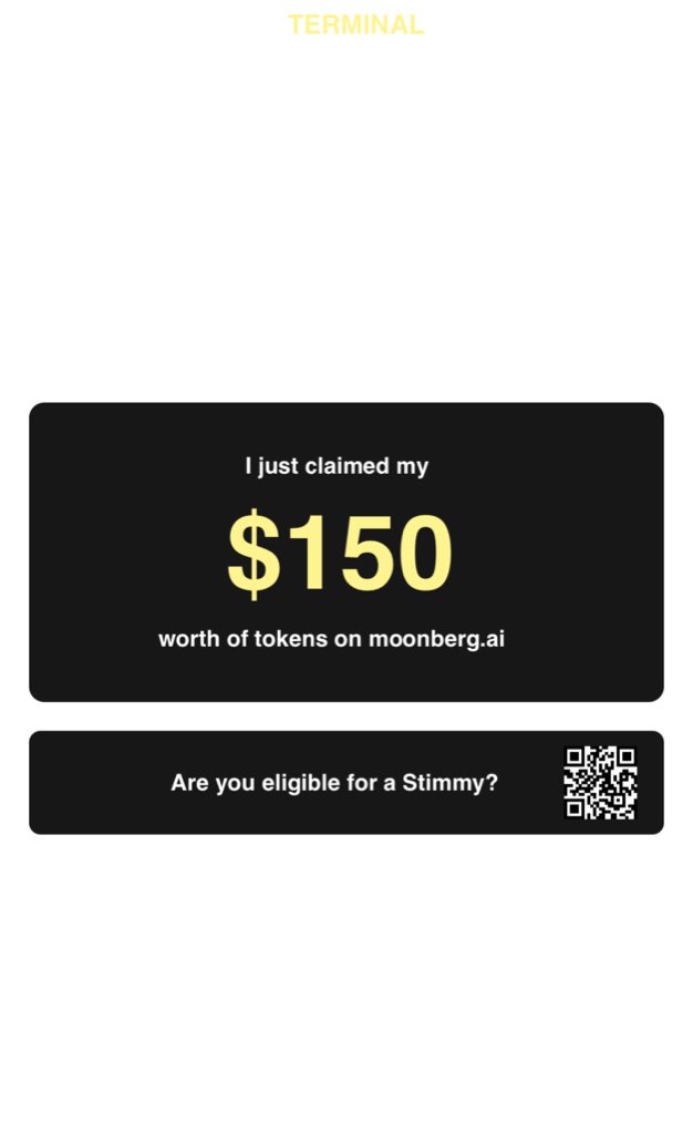 BubbaNft's tweet photo. Just claimed a fat Stimmy from @moonberg.
Didn't even know I was on the list.
You probably are too ●● Definitely needed this, so thankful! https://t.co/W5uQhmFF1V