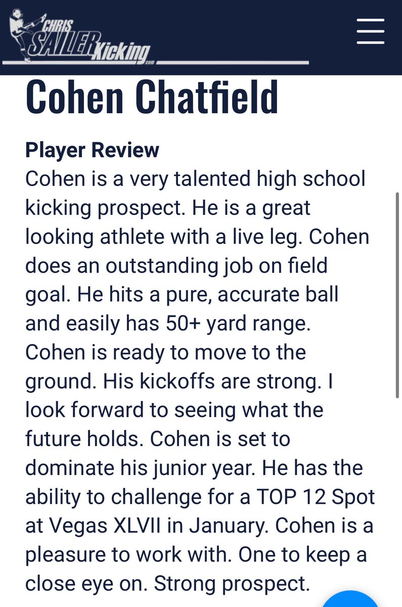 Extremely grateful to be ranked as the #16 K in the country!! <a href="/Chris_Sailer/">Chris Sailer Kicking</a> <a href="/Shaynegraham17/">Shayne Graham</a> <a href="/EWS_Mentality/">Elite Winning Solutions</a> <a href="/CSKRECRUITING/">Chris Sailer Kicking Consulting</a> <a href="/cbo17/">Chris Bowen</a> <a href="/mikickacademy/">Michigan Kicking Academy</a> <a href="/PrepRedzoneMI/">Prep Redzone Michigan</a> <a href="/MIexposure/">Michigan exposure</a> <a href="/bench424nmore/">Mark Gibson</a> <a href="/4_kicking/">4 Kicking</a> <a href="/kt_recruiting/">Kicker Tracker Recruiting</a> <a href="/EnnsZoneKicking/">EnnsZone Kicking</a> <a href="/thekickingcoach/">The Kicking Coach</a> <a href="/Legacy_Kicking/">Legacy Kicking</a> <a href="/NewGenKicking/">New Gen Kicking</a>