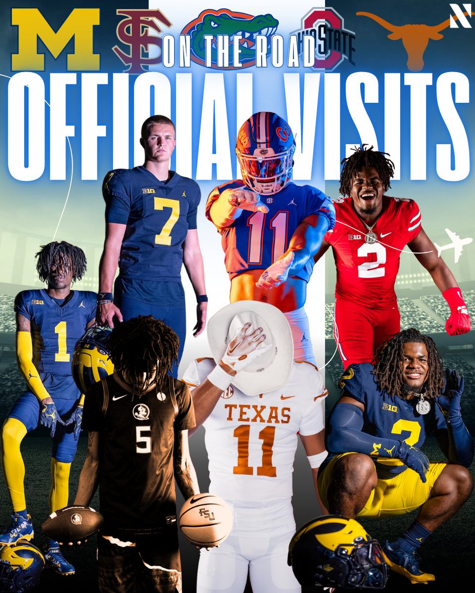 NETWORK (@thenetworkadvsr) on Twitter photo Official visits continue for our NETWORK athletes! 🔥
📍 <a href="/14gump_/">Calvin Russell Dual Sport Ath</a>:〽️<a href="/UMichFootball/">Michigan Football</a>
📍<a href="/14gump_/">Calvin Russell Dual Sport Ath</a>:🍢 <a href="/FSUFootball/">FSU Football</a>
📍<a href="/BradySmigiel/">Brady Smigiel</a>:〽️ <a href="/UMichFootball/">Michigan Football</a>
📍<a href="/ProthroKaiden/">Kaiden Prothro</a>:🐊 <a href="/GatorsFB/">Florida Gators Football</a>
📍<a href="/ProthroKaiden/">Kaiden Prothro</a> :🐂 <a href="/TexasFootball/">Texas Football</a>
📍 <a href="/DeuceGeralds/">Daverin “Deuce” Geralds II</a> :🌰 <a href="/OhioStateFB/">Ohio State Football</a>
📍 <a href="/DeuceGeralds/">Daverin “Deuce” Geralds II</a> :〽️ <a href="/UMichFootball/">Michigan Football</a> Official visits continue for our NETWORK athletes! 🔥
📍 <a href="/14gump_/">Calvin Russell Dual Sport Ath</a>:〽️<a href="/UMichFootball/">Michigan Football</a>
📍<a href="/14gump_/">Calvin Russell Dual Sport Ath</a>:🍢 <a href="/FSUFootball/">FSU Football</a>
📍<a href="/BradySmigiel/">Brady Smigiel</a>:〽️ <a href="/UMichFootball/">Michigan Football</a>
📍<a href="/ProthroKaiden/">Kaiden Prothro</a>:🐊 <a href="/GatorsFB/">Florida Gators Football</a>
📍<a href="/ProthroKaiden/">Kaiden Prothro</a> :🐂 <a href="/TexasFootball/">Texas Football</a>
📍 <a href="/DeuceGeralds/">Daverin “Deuce” Geralds II</a> :🌰 <a href="/OhioStateFB/">Ohio State Football</a>
📍 <a href="/DeuceGeralds/">Daverin “Deuce” Geralds II</a> :〽️ <a href="/UMichFootball/">Michigan Football</a>