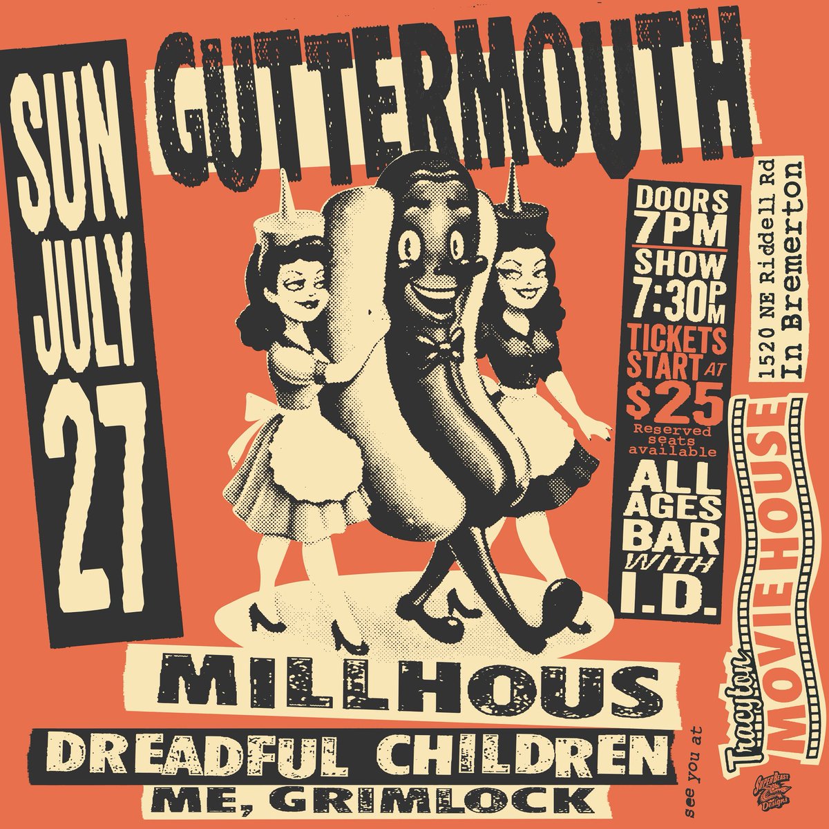 We’re playing Bremerton. Come join us for music an weiners!