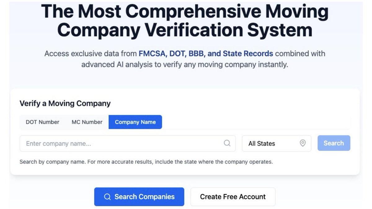 MoverReport's tweet photo. 🚨Protect yourself with the most comprehensive Moving Company Verification System from Verify any mover instantly with State Records + AI analysis. Detects fake reviews! Try it now!  https://t.co/7DcoVqboWW
#MovingTips #SafeMoving #MoverVerification #FakeReviewDetection #moving https://t.co/lHyrlP8iJB