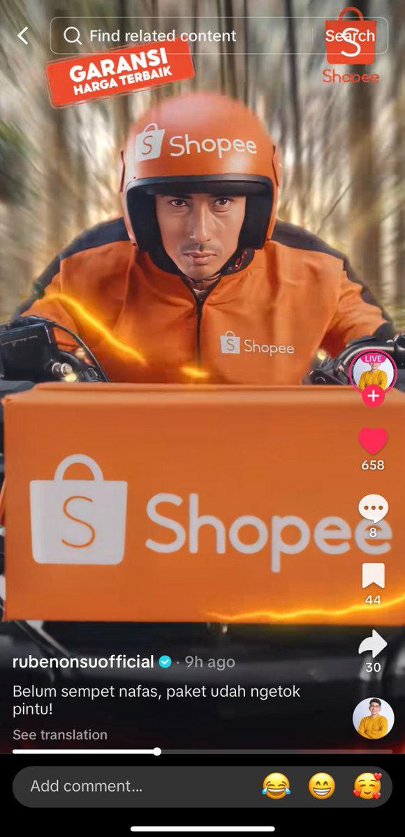 emang ya kalo #DiShopeeLebihHematLebihCepat banget sih responnya. kurirnya oke banget lembah lautan bakal disebrangi🤣

shopee.co.id/m/lebih-hemat-…