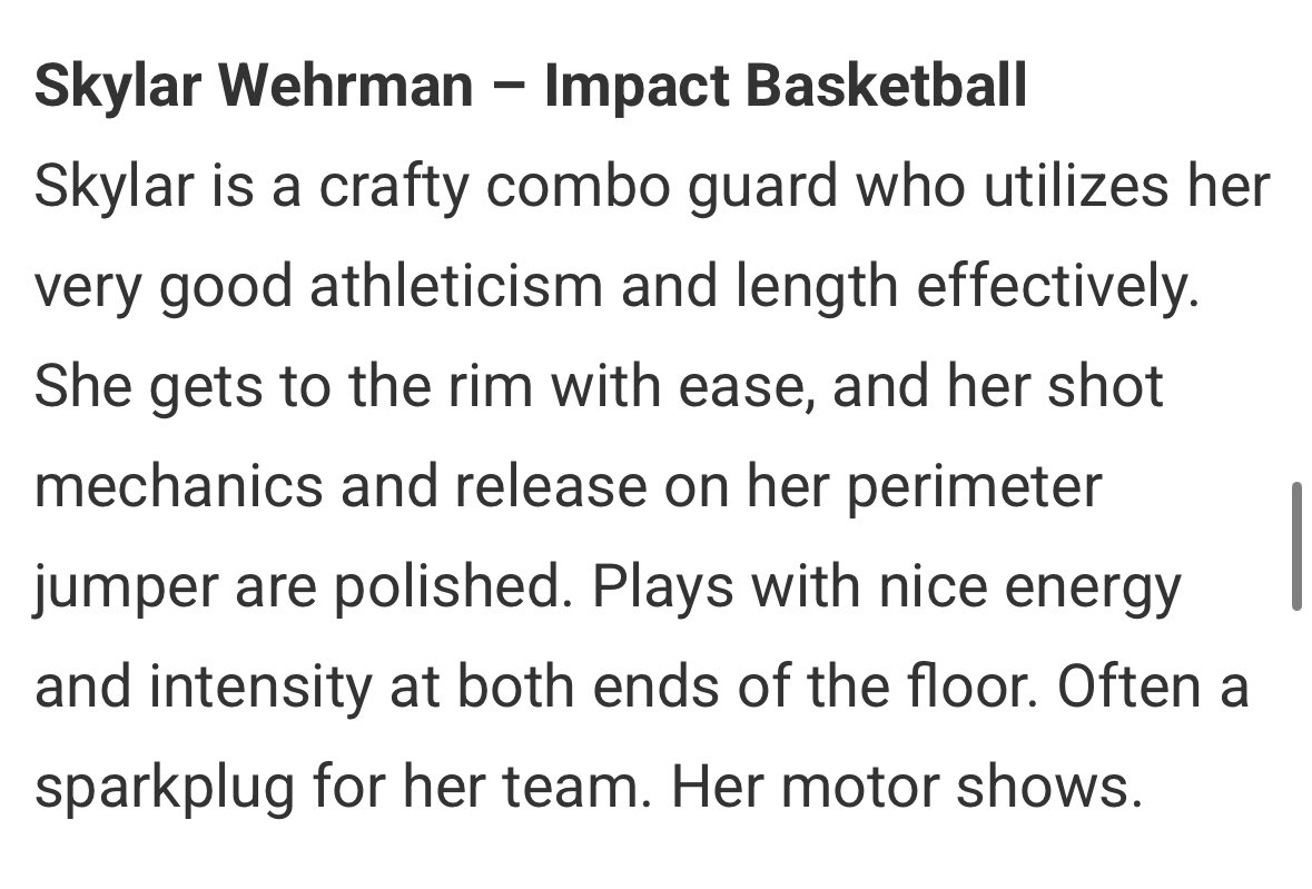 Skylar Wehrman (@skylarwehrman) on Twitter photo Thank you <a href="/JrAllStarBB/">Jr. All-Star Girls Basketball</a>, for the write up from the Summer Jam Tournament. Thank you <a href="/JrAllStarBB/">Jr. All-Star Girls Basketball</a>, for the write up from the Summer Jam Tournament.