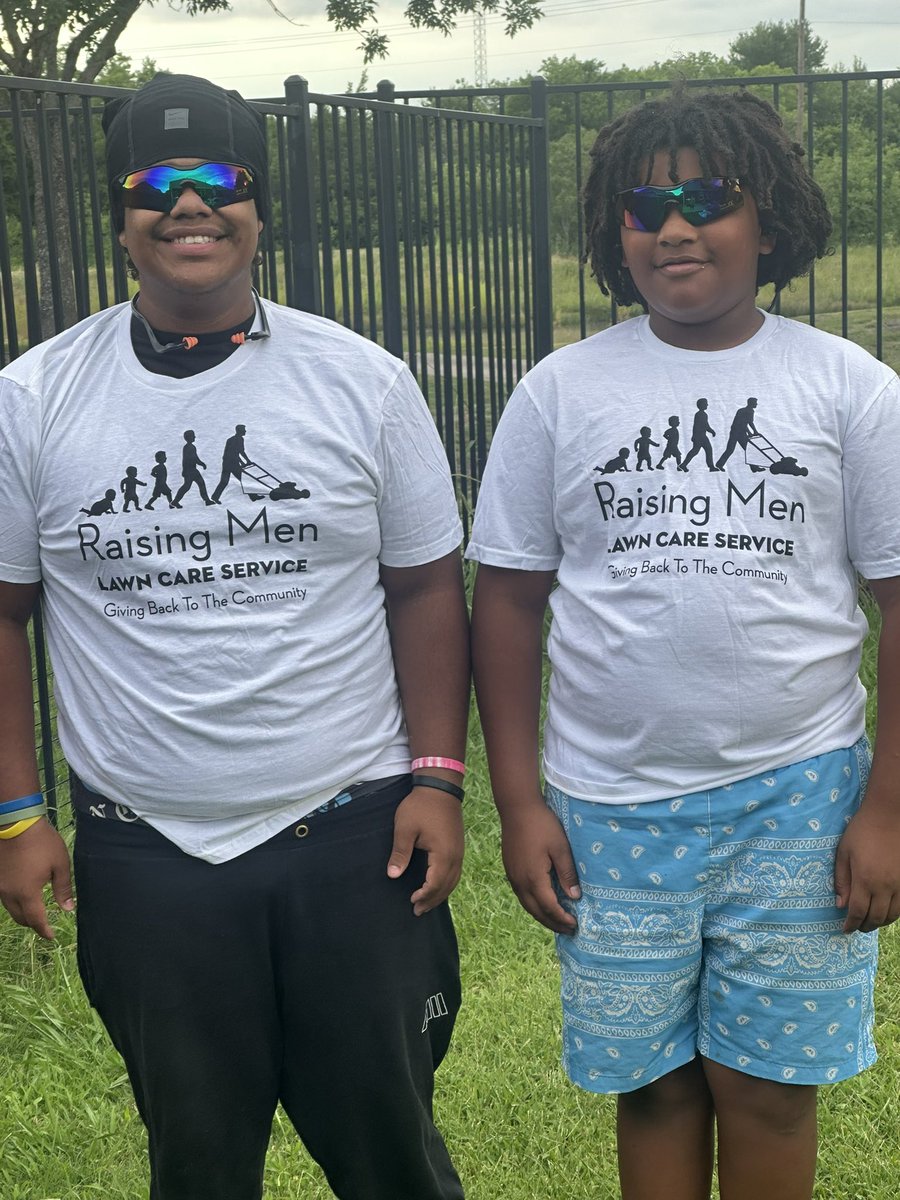 Jeremiah &amp; Darious of Rowlett , TX who  recently signed up for our 50-yard challenge received their starter pack in the mail which included their Raising Men shirts, safety glasses, and ear protection. They are now fully equipped and ready to take on the challenge ! Do you have