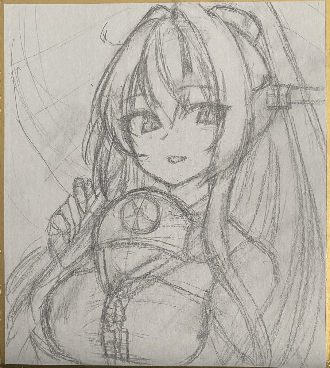 プレゼントした大和さんの色紙(と下書き)
久しぶりのアナログ+デジタルからの転写もなしで描いたので失敗したら終了状態で緊張しながら描いてました〜喜んでいただけたので嬉しい! 