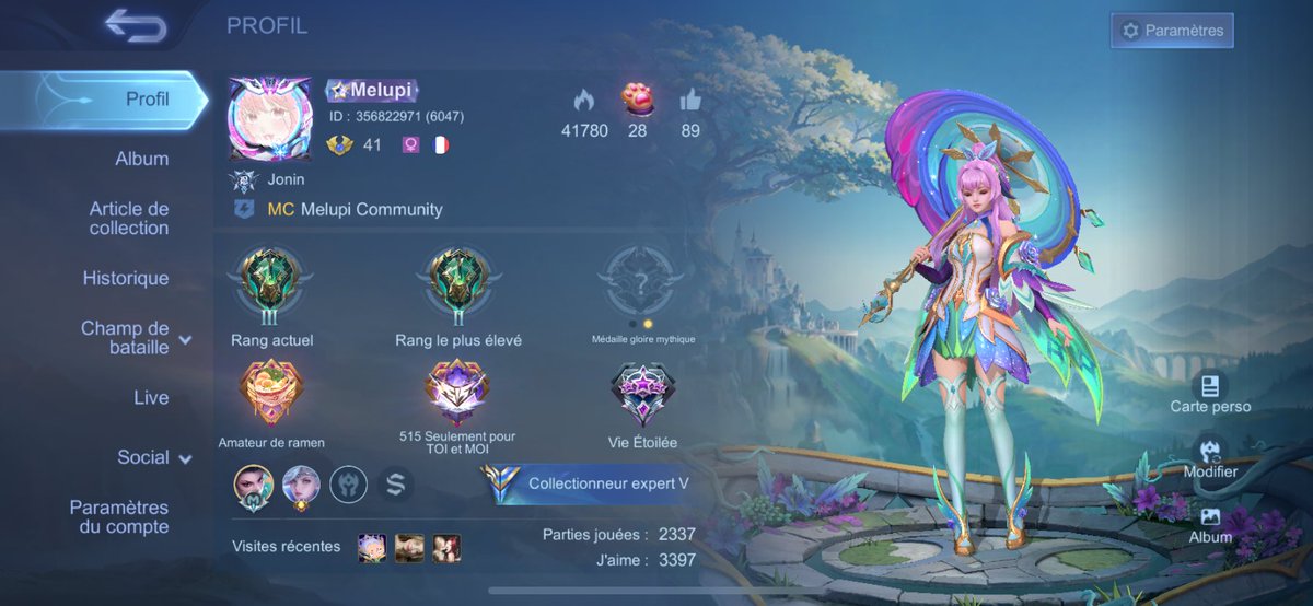 _melupi_'s tweet photo. Mon profil MLBB pour ceux qui veulent me suivre et jouer avec moi ! #mlbb https://t.co/5uCaAjmYwZ