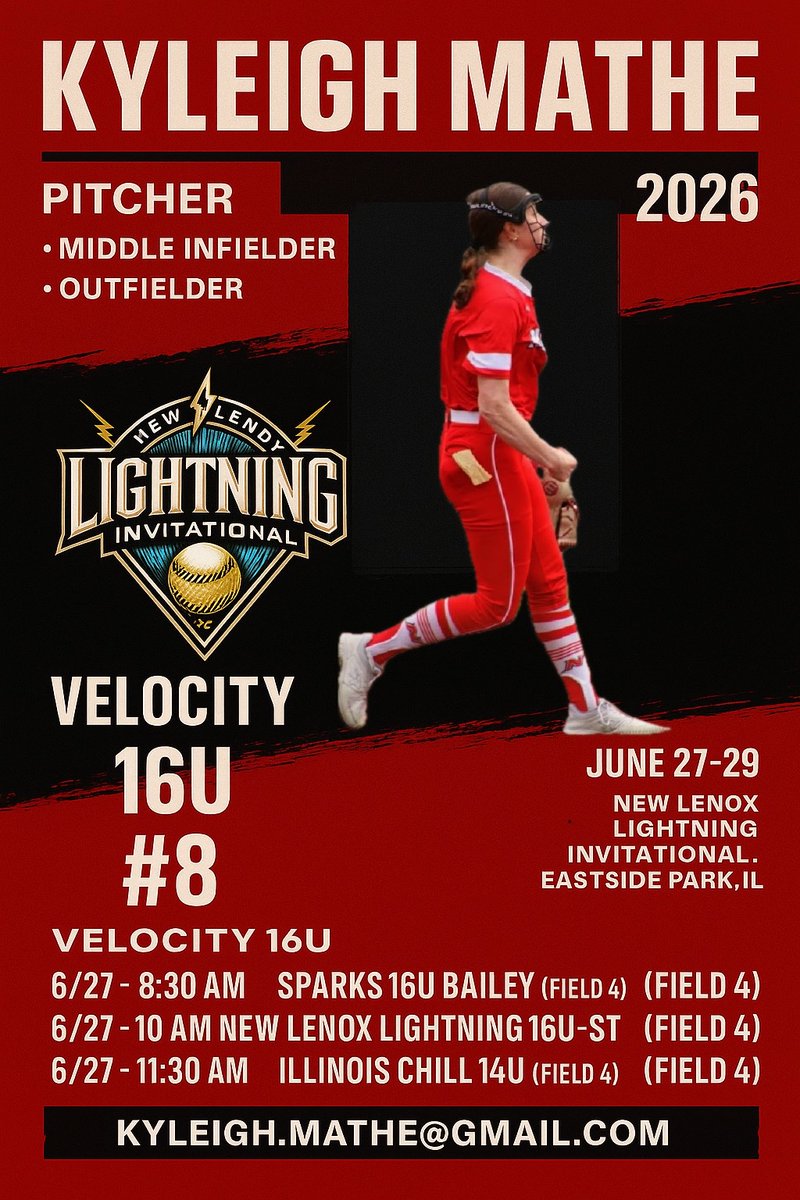 This weekend my team is playing in the New Lennox Lightning Invite in IL. Come and support!!
<a href="/Velo_Softball/">Velocity Softball</a> 
<a href="/Velocity_GB/">Velocity Performance Training</a> 
<a href="/UWOSoftball1/">UW-Oshkosh Softball</a> 
<a href="/BadgerSoftball/">Wisconsin Softball</a>