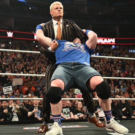 ChandranTheMan's tweet photo. What if...

The main event of SummerSlam is Cody Rhodes vs. John Cena.

The Rock shows up mid-match and slides a chair to Cena... gives him the chance to cheat. Cena refuses.

Flashback to WrestleMania: Cody had that same choice... and didn’t take it.

But this time, he does.

He blasts Cena with the chair. Gets the win. Sells his soul to The Rock.

Double turn.
Cody goes full heel.
Cena rides off to finish the year as the hero once more.

Wrestling cinema.