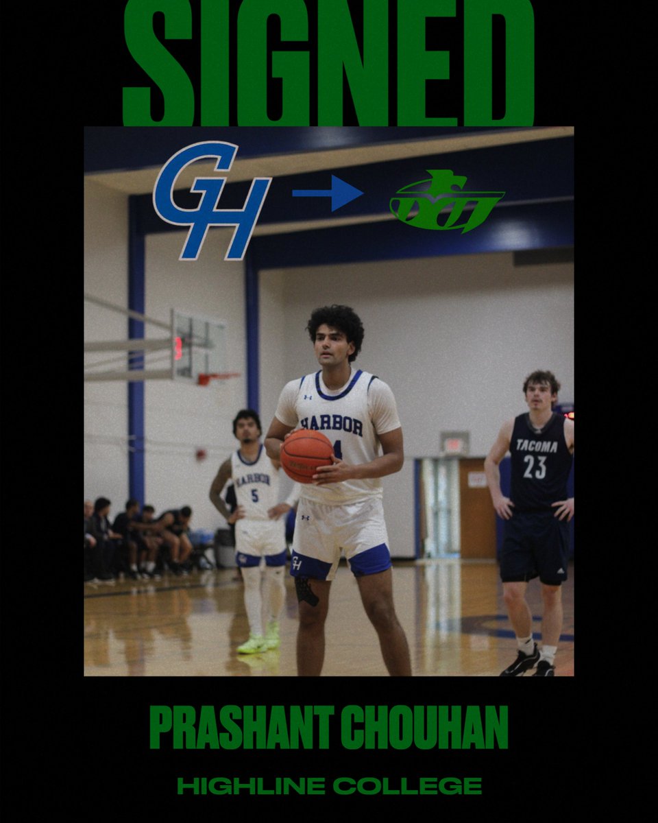 We are excited to announce the signing of Prashant Chouhan. Prashant is a 6'7 forward transferring from Grays Harbor College to Highline. Welcome to Highline Prashant! x.com/PrashantC08/st…