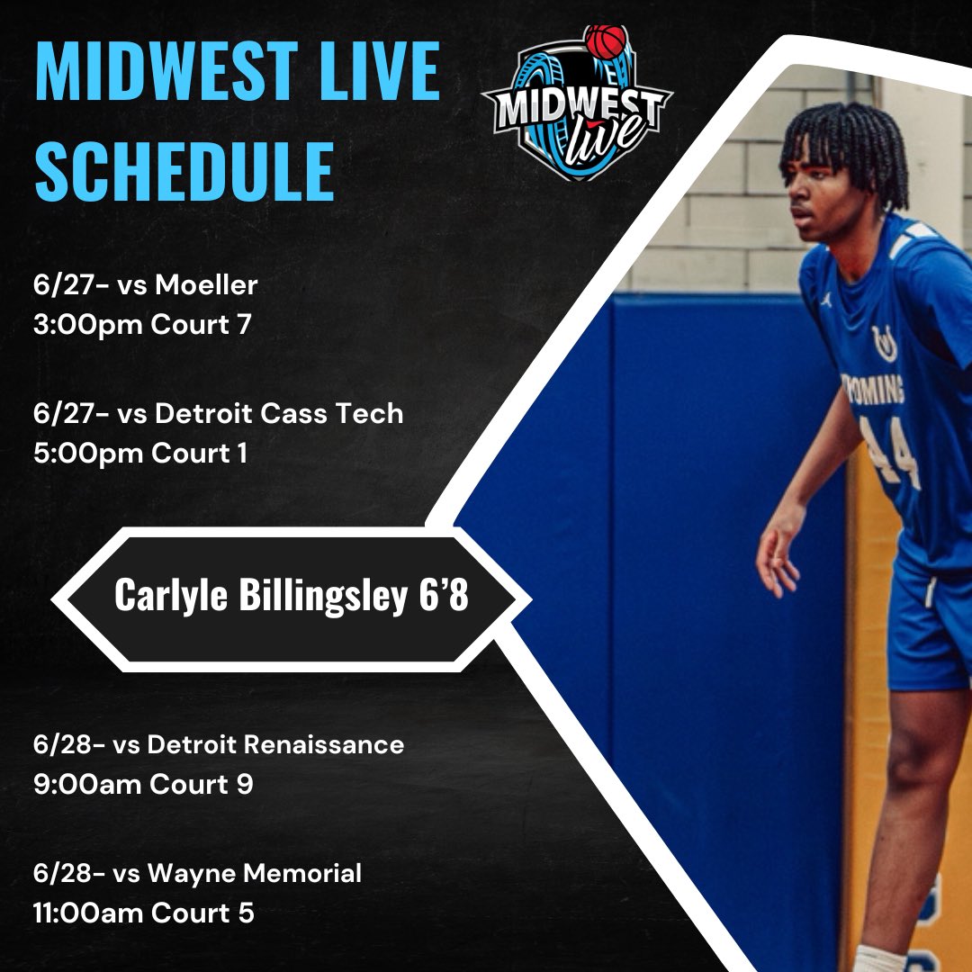 CarlyleHoops's tweet image. My Midwest live schedule! For this weekend
@MiddieDK @WyomingHSHoops