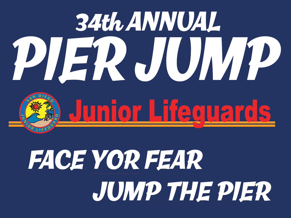 🎉The 34th Annual SDJG Pier Jump (session 1) is set for Tuesday, July 1 at Scripps Pier! 🌊
Face your fear—JUMP THE PIER! 💪
🎟️ Donation ticket link drops Friday on @PreventDrowningSD social accounts.
#PierJump #SDJG #JuniorLifeguards #watersafety #together #savinglives