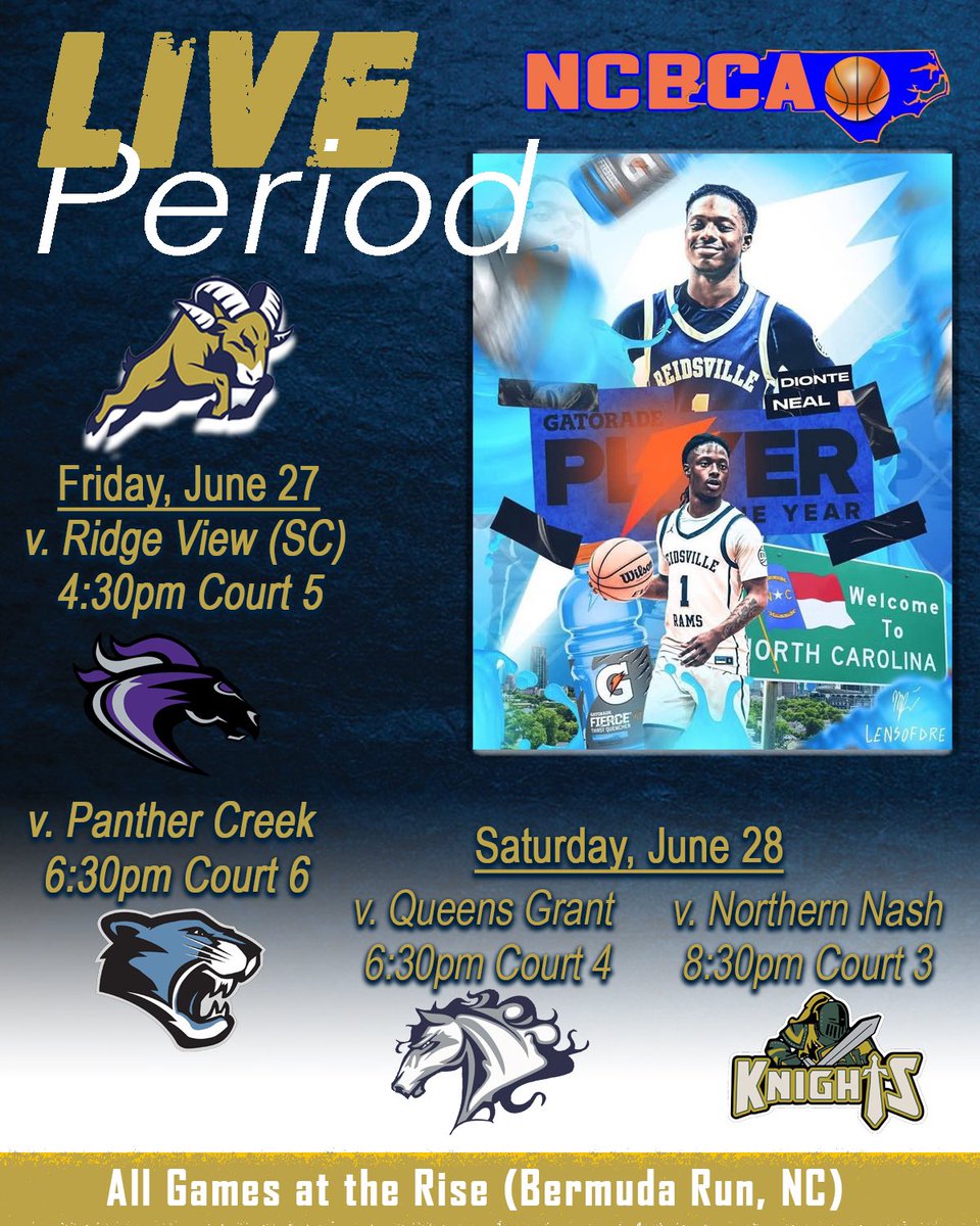 Coach Ross (@ramsbballhoops) on Twitter photo College Coaches: Reidsville Rams schedule for the <a href="/The_NCBCA/">NCBCA</a> live period this coming weekend at <a href="/RiseIndoorSport/">Rise Indoor Sports</a> — Bermuda Run, NC
<a href="/ReidsvilleHoops/">Reidsville Rams Basketball</a> College Coaches: Reidsville Rams schedule for the <a href="/The_NCBCA/">NCBCA</a> live period this coming weekend at <a href="/RiseIndoorSport/">Rise Indoor Sports</a> — Bermuda Run, NC
<a href="/ReidsvilleHoops/">Reidsville Rams Basketball</a>