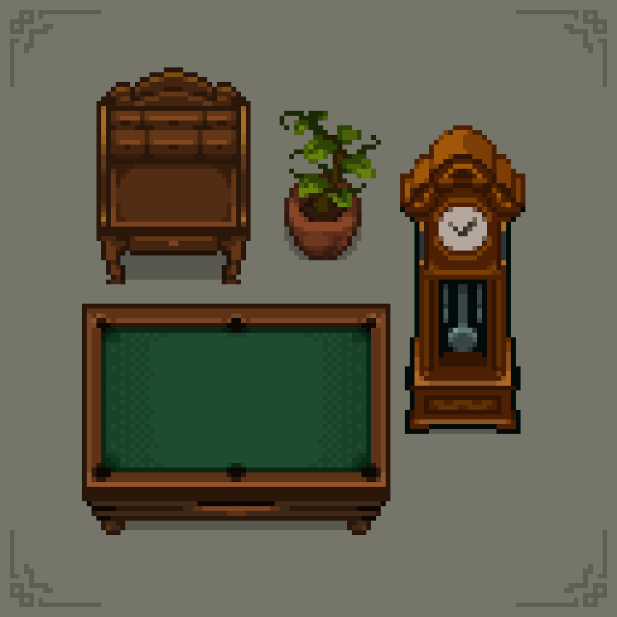 SkabPixels's tweet photo. Reminder that in my itch page you can find stuff ranging from furniture to spaceships to vegetables and farming assets! https://t.co/mTNLo1l4d3 https://t.co/hKSoyiCywf