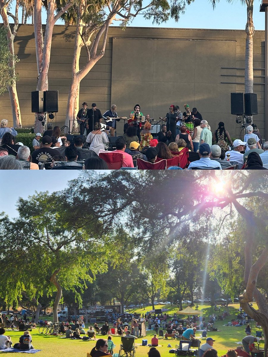 CWMeganKerr's tweet photo. With concerts in the park(ing) lot brought to us by the Bixby Knolls Business Improvement Association and the Municipal Band at Los Cerritos Park brought to us by @LongBeachParks &amp; Partners of Parks, summer is here! ☀️ 🎶 https://t.co/1HKjjIX0Ya